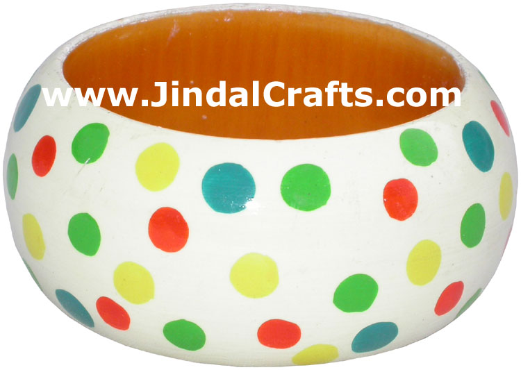 Colourful Traditional Bangle Hand Painted Wood Jewelry
