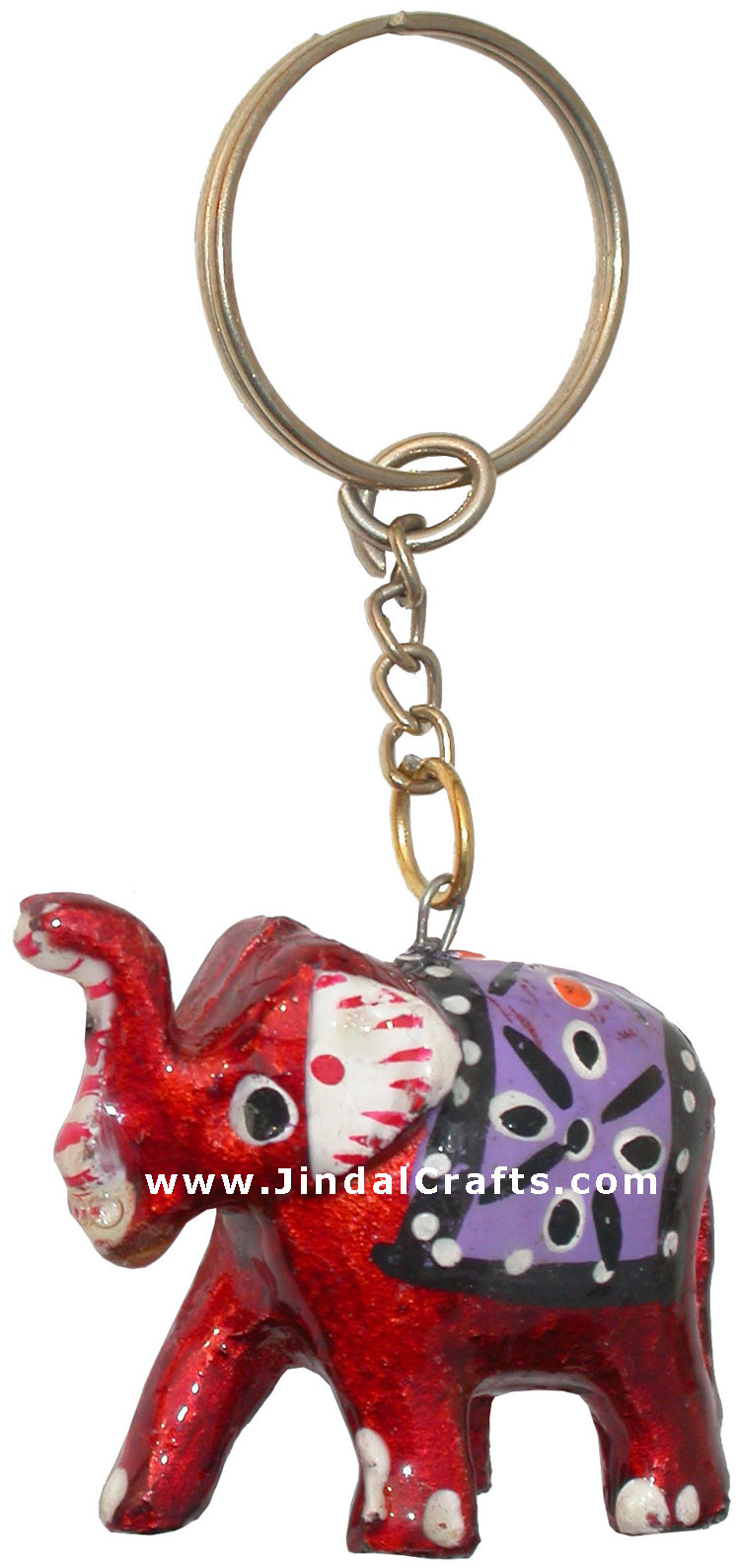 Colorful Hand Painted Indian Traditional Elephant Key