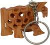 Handcarved Wooden Hollow Horse Key Chain Ring India Traditional Handicrafts Art