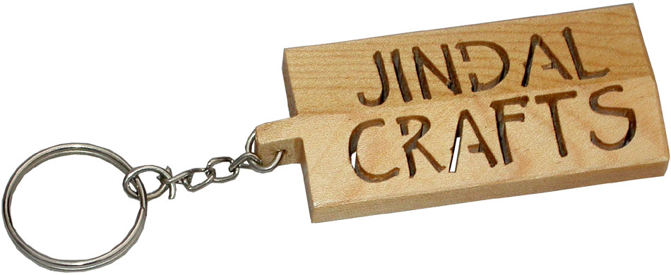 Wooden Key Chain - Hand Made Traditional Indian Artifact Name Keyring