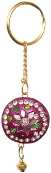 Handmade Colorful Lac Key Chain Key Ring Indian Art