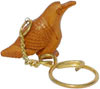Handcarved Wood Carved Solid Sparrow Key Chain Ring India Traditional Handicraft