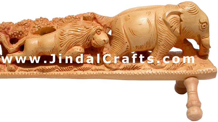 Handcarved Wooden Animals Jungle Masterpiece Artifact