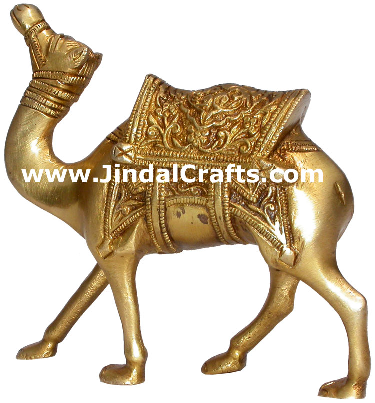 Camel Brass Animal Sculpture Figure India Handicrafts