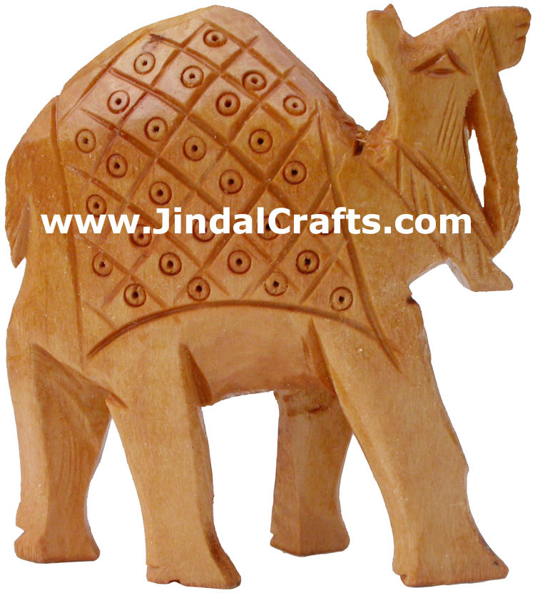 Set of Camels - Hand Carved Kadam Wood Figurines India