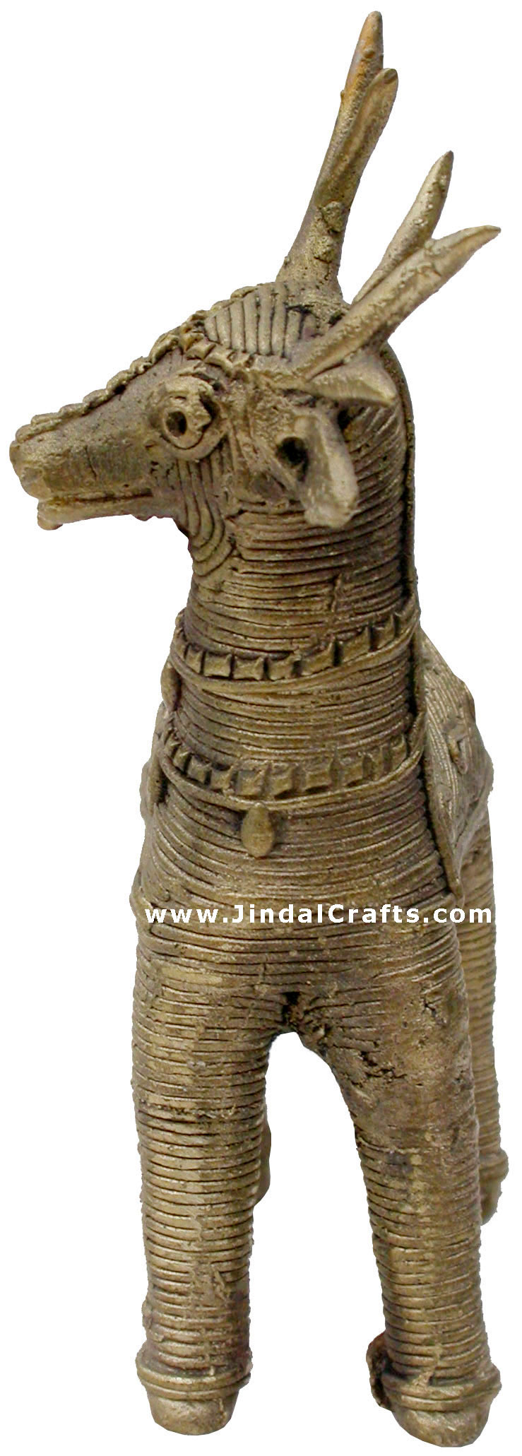 Deer - Tribal Dhokra Metal Animal Artifact from India