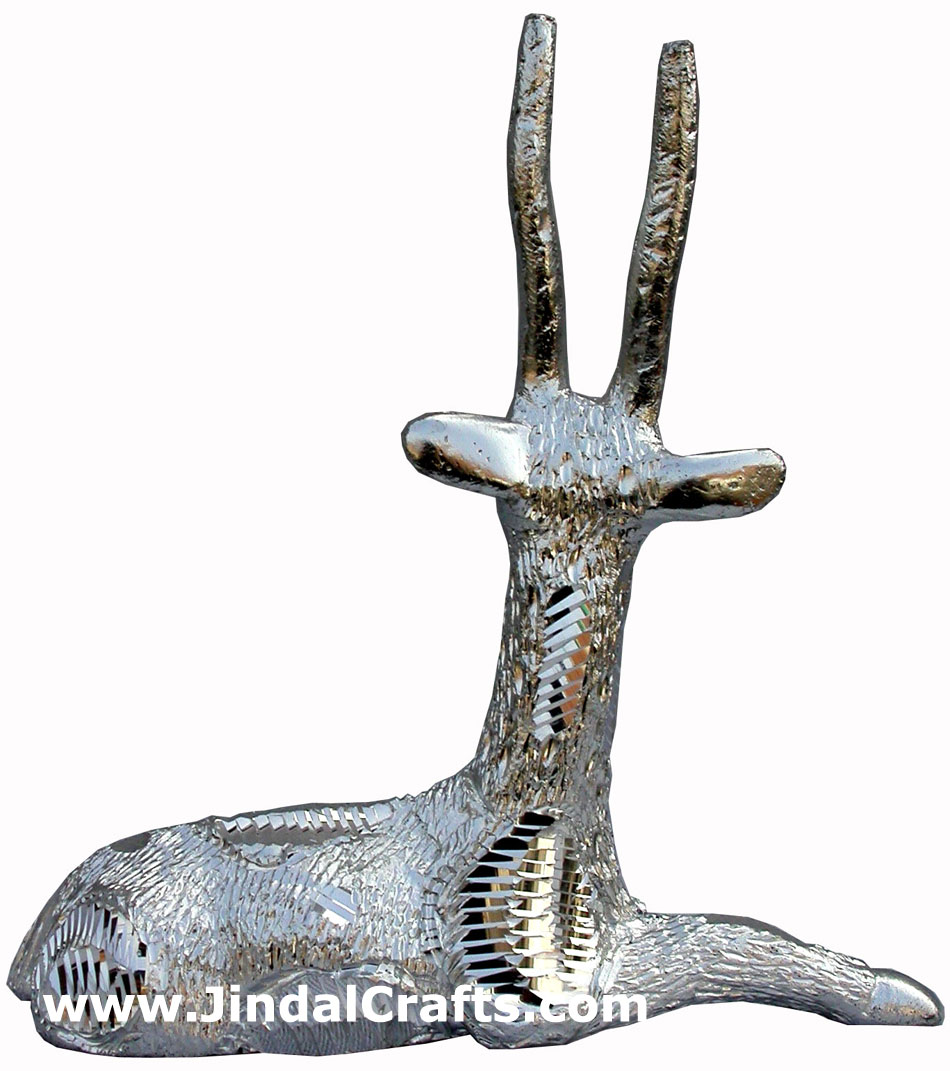Metal Deer Figurine - Indian Art Craft Handicraft Figurine
