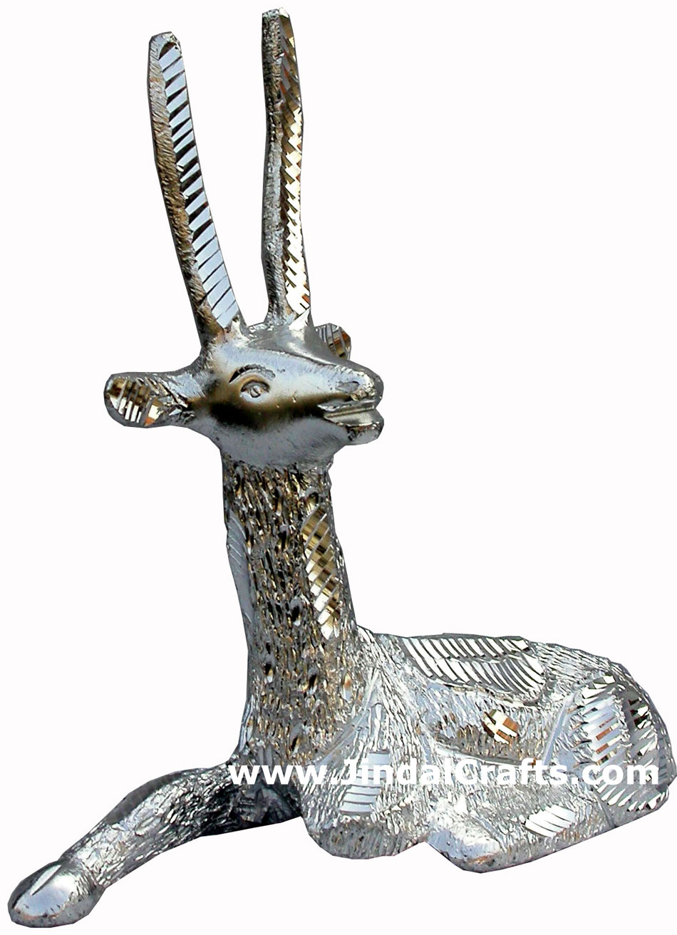 Metal Deer Figurine - Indian Art Craft Handicraft Figurine