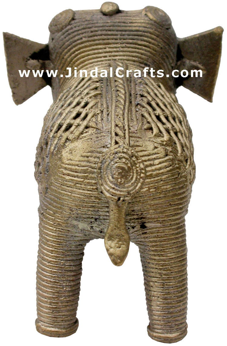 Elephant Tribal Dhokra Metal Animal Artifact from India