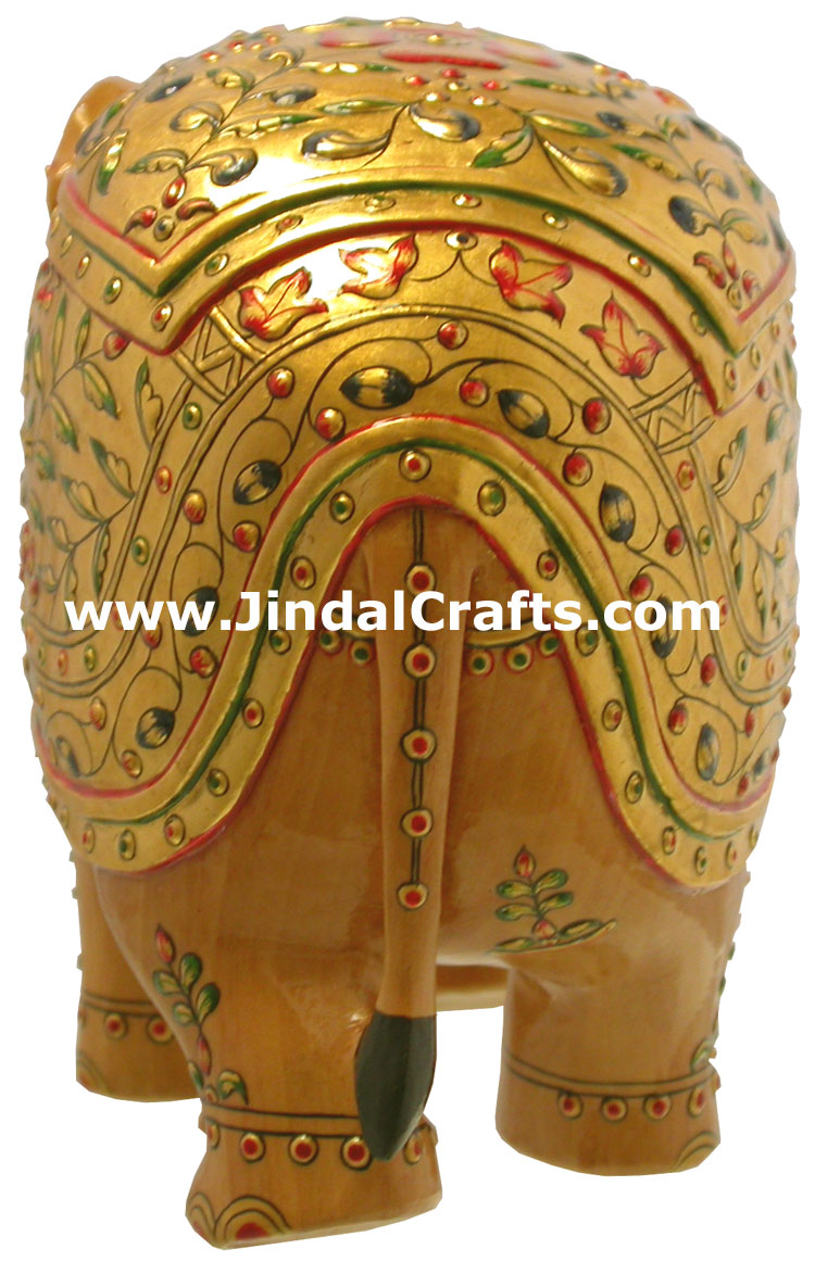 24 Carat Real Gold Painted Embossed Decorative Elephant