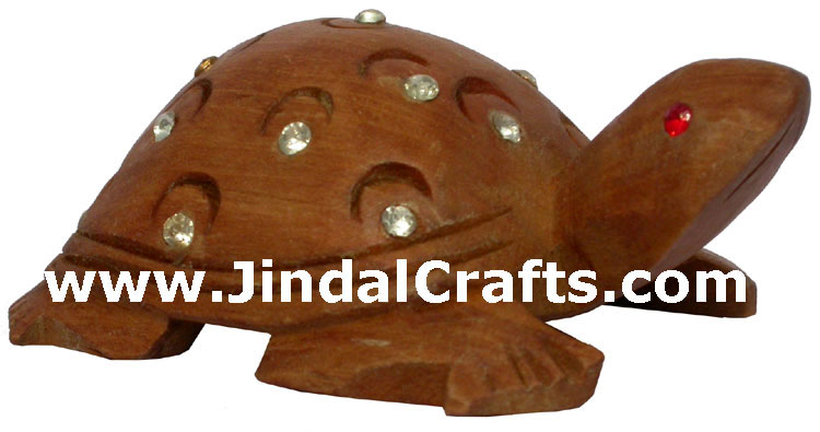 Handmade Star Turtles India Wood Carving Art