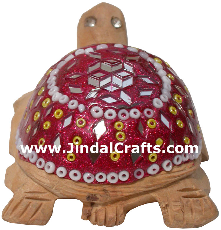 Set of Turtle - Hand Carved Wooden Lac Animals Figures