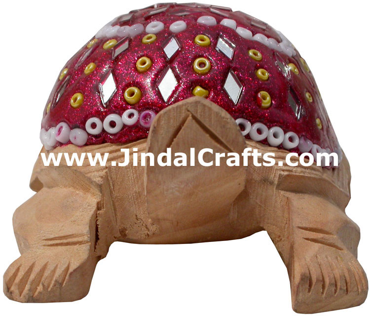 Set of Turtle - Hand Carved Wooden Lac Animals Figures