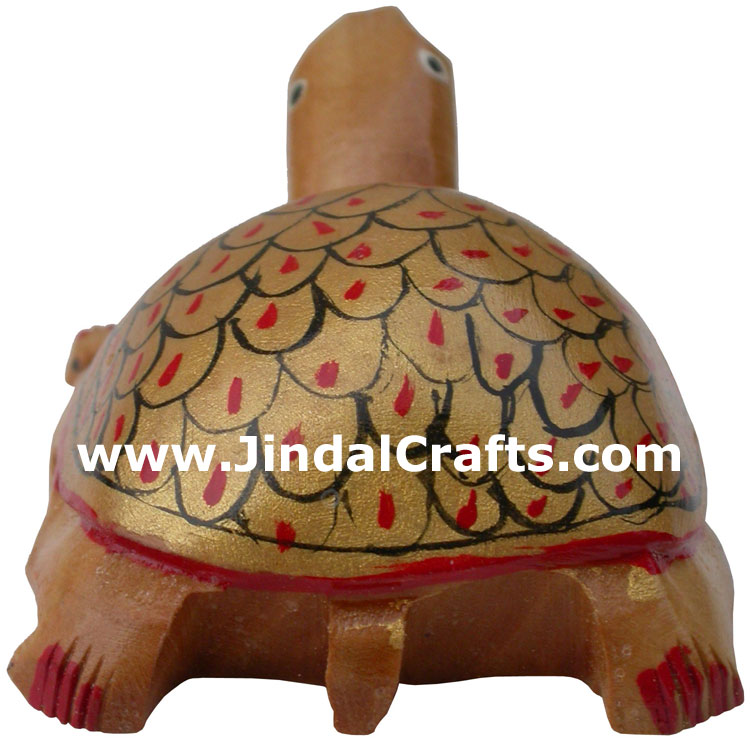 Set of Turtle - Hand Carved Painted Wooden Animals