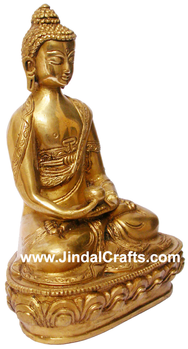 Buddha Statue in Meditation India Brass Art Siddhartha