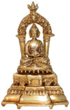 Brass Buddhist Sculpture India Carving Art