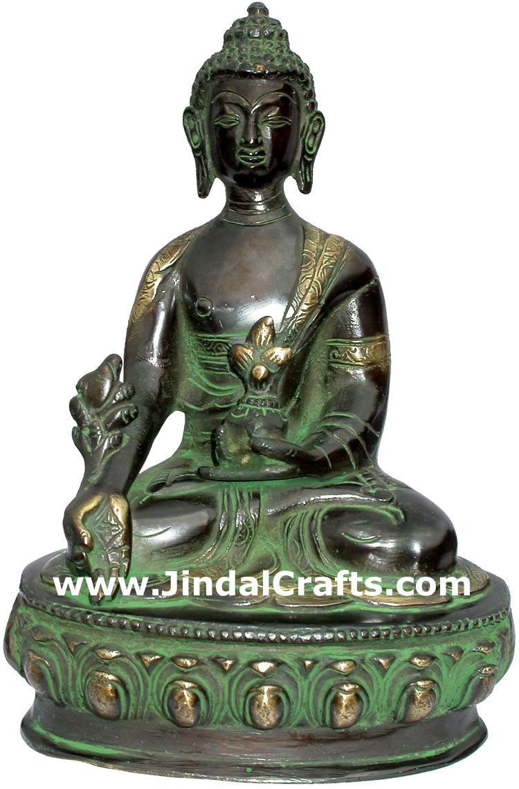 Brass Made Gautam Buddha India Sculpture Siddhartha Art