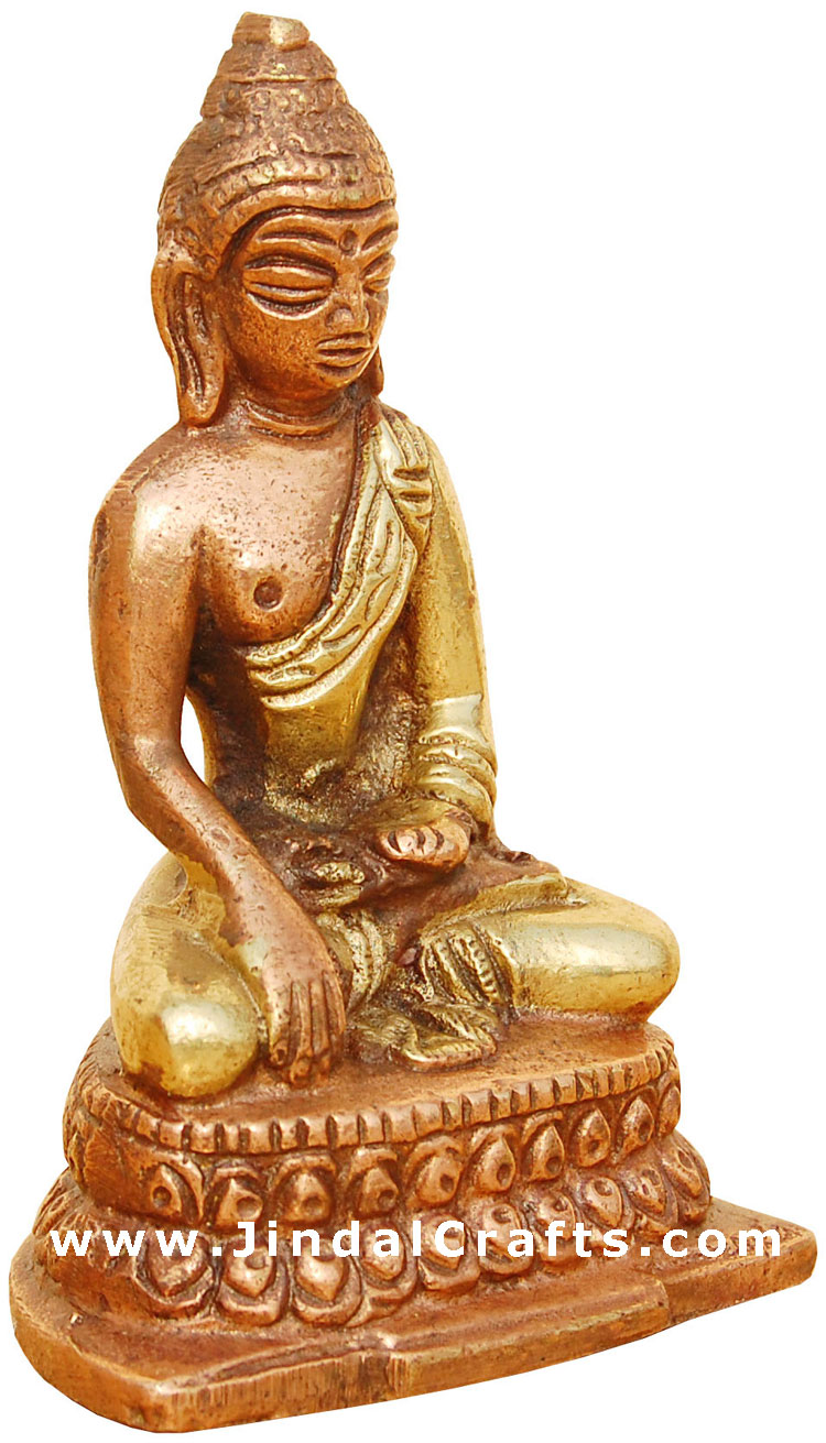 Brass Buddha Figure - Buddhism Artifact from India