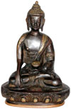 Antique Buddha Statue Handmade Buddhism Artifact India