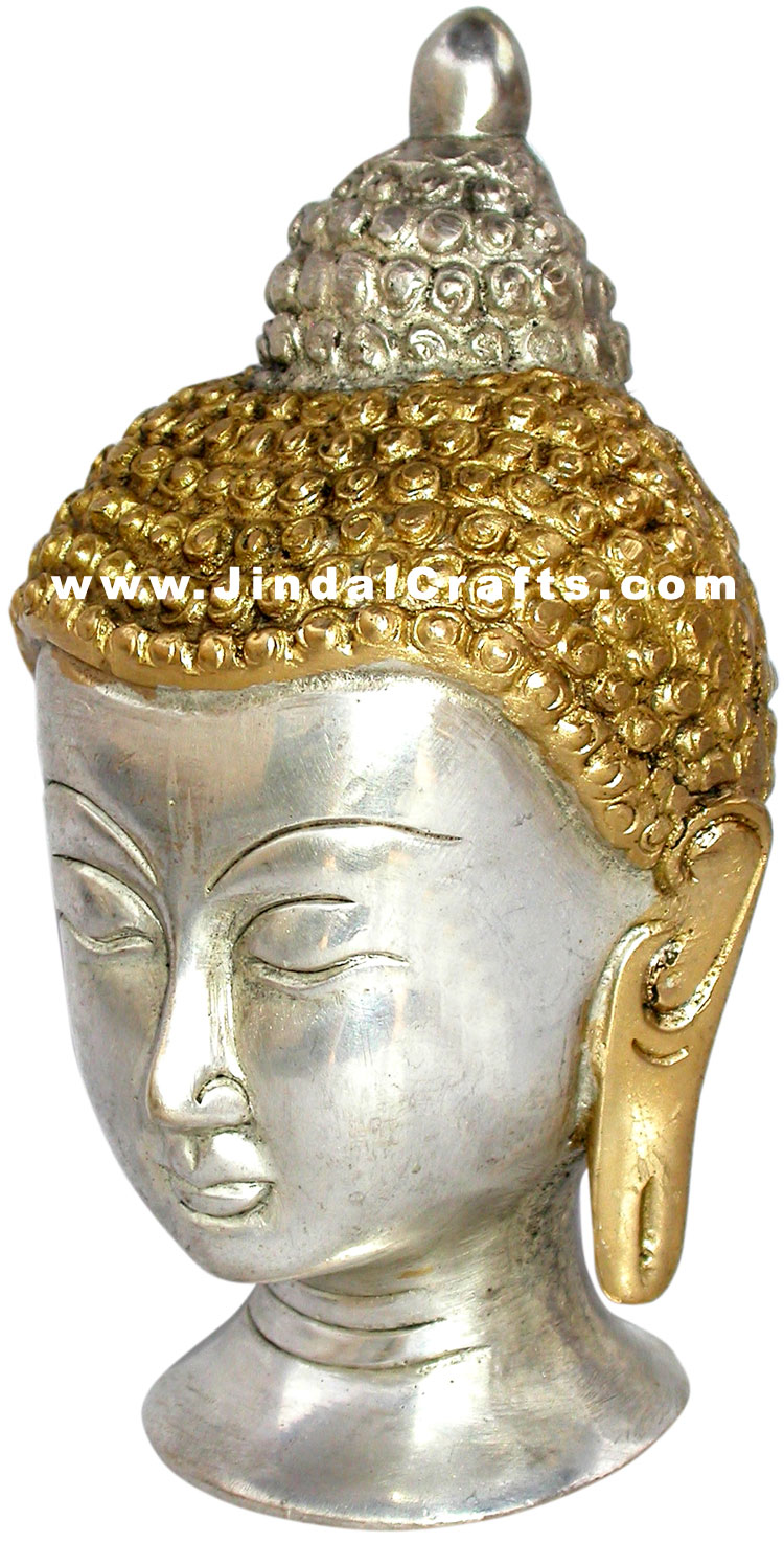 Buddha Head Handmade Indian Tibetan Artifact Idol Art
