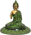 Antique Finish Buddha Siddhartha Statue Figure Tiebtan Sculpture from India Idol