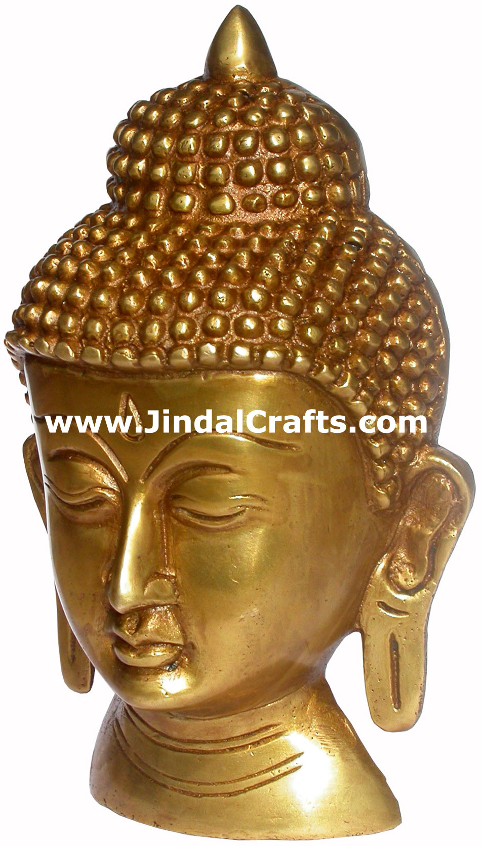 Buddha Head - Hand Carved Indian Art Craft Handicraft Home Decor Brass Figurine
