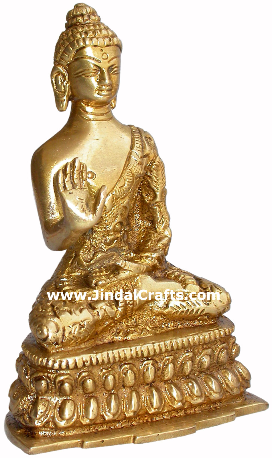 Buddha - Hand Carved Indian Art Craft Handicraft Home Decor Brass Figurine