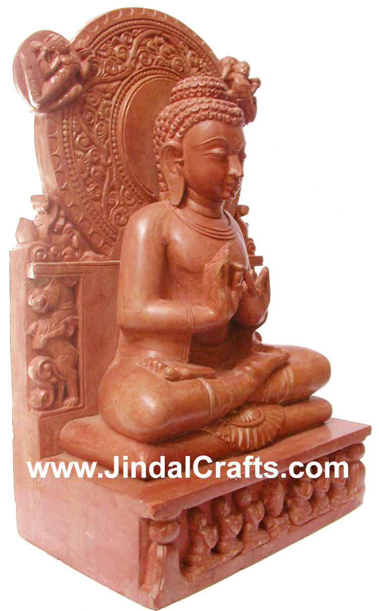 Stone Sculpture Handmade Granite Buddha Figure Art Hand Carved Buddhism Figure
