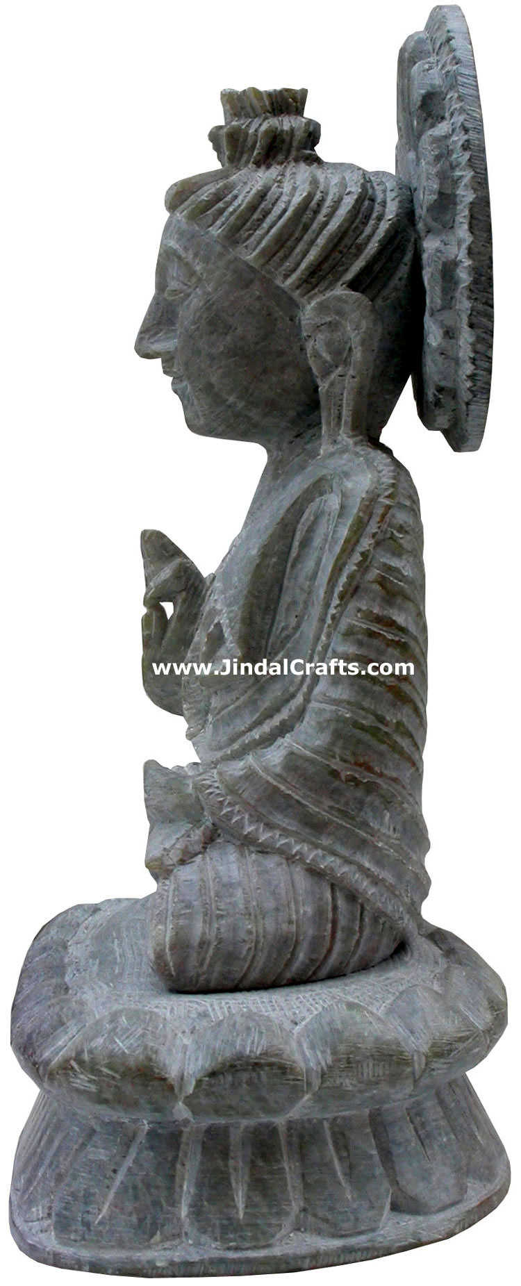 Lord Buddha Hand Carved Stone Sculpture Indian Carving Artifact Figure Idol Arts