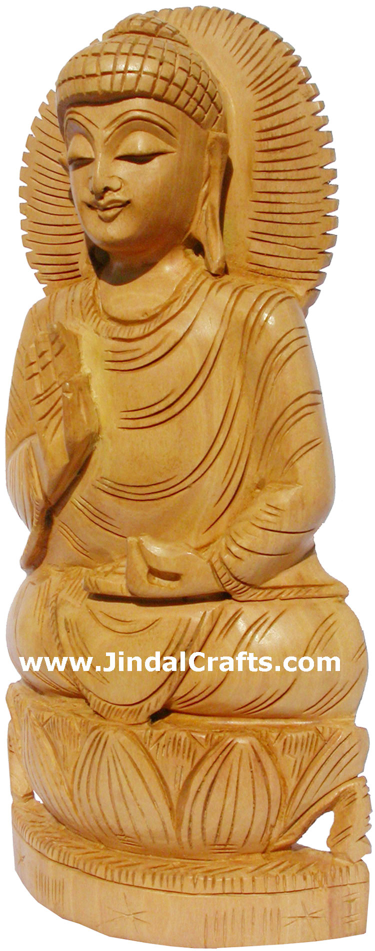 Handmade Sculpture Buddha Figurine India Hand Work Art Buddhism Handicraft Murti