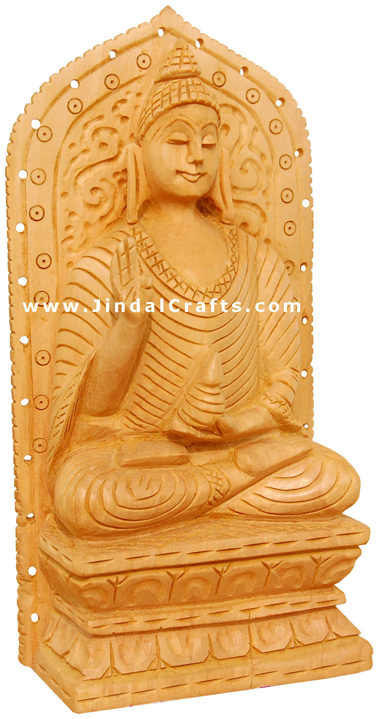 Gautam Buddha Handcrafted Indian Buddhist Artifact Statue Figurine Sculpture Art