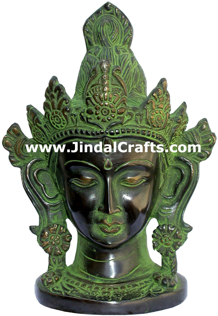 Tara Head Buddism Artifact India Metal Crafts Hand Made