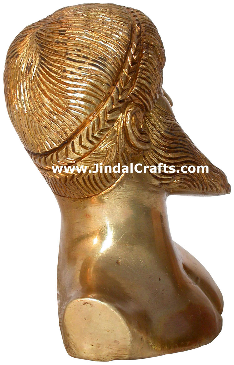 Brass Carved European Figure Indian Art