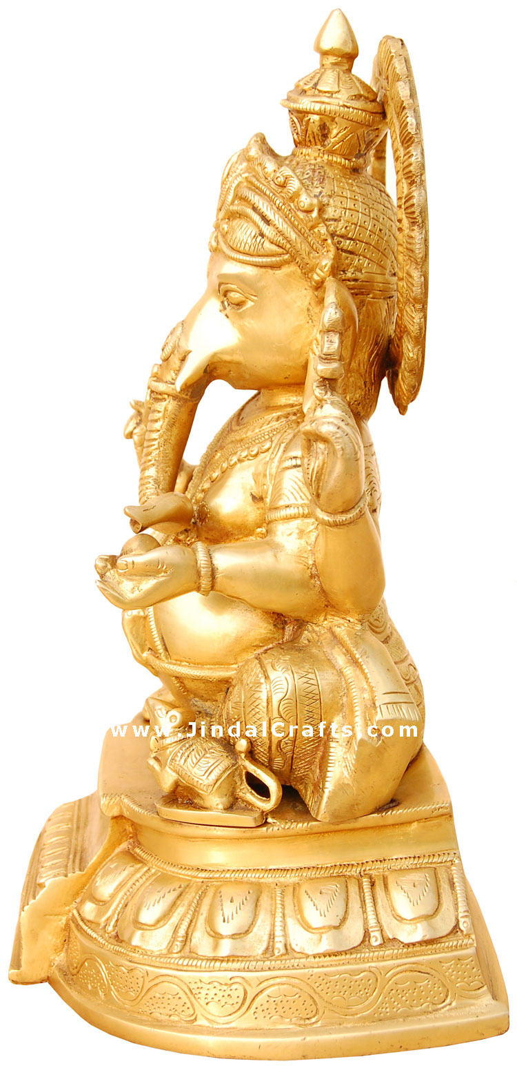 Ganesha Hindu God Statue Indian Figurine Artifact Religious Handicrafts Murti