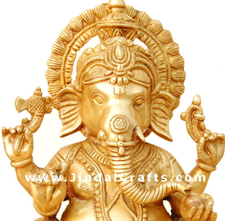 Ganesha Hindu God Statue Indian Figurine Artifact Religious Handicrafts Murti