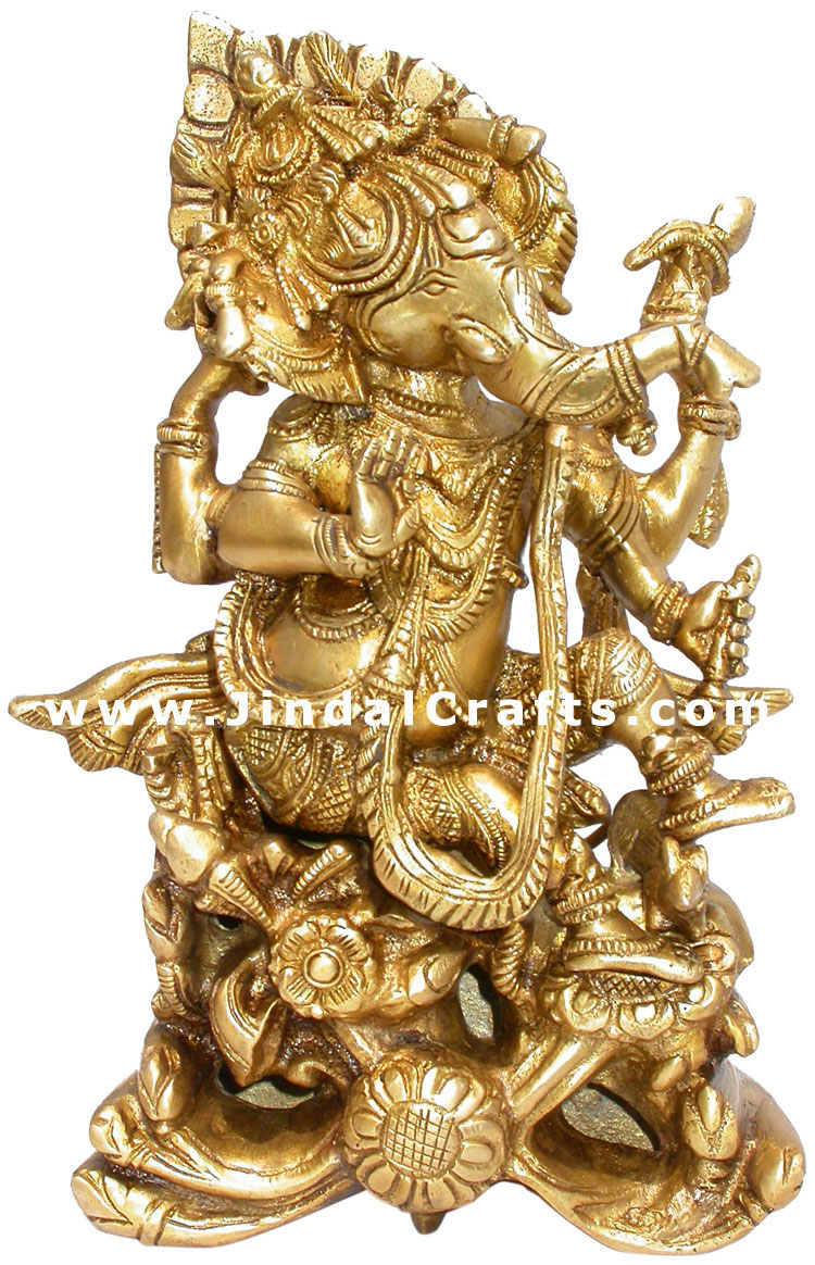 Lord Ganesh - Indian God Statue Hindu Handmade Artifact
