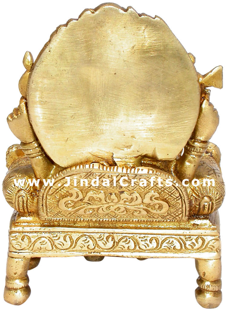Indian God Ganesh - Handmade Brass Sculpture Hindu Art
