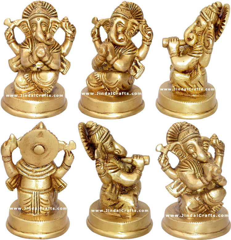 Ganesha - Set of 6 peices in Musical Posture Indian God