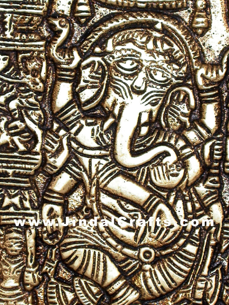 Lord Krishna Ganesha Indian God Sculpture Rare Artifact
