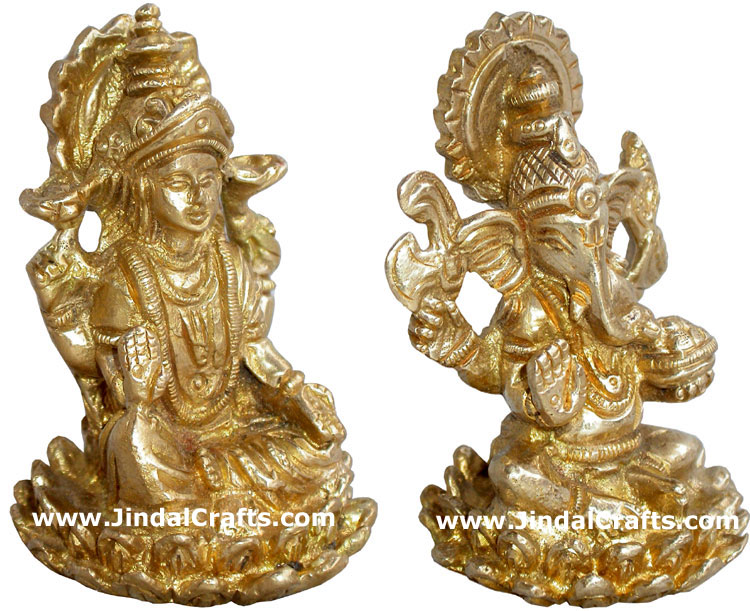 Lakshmi Ganesha Statues Figures Religious Idols India