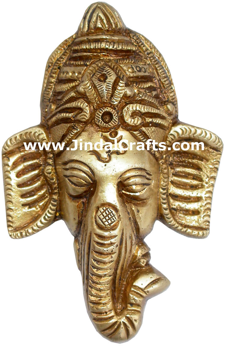 Ganesha Hanging Brass Craft Indian God Hindu Religious
