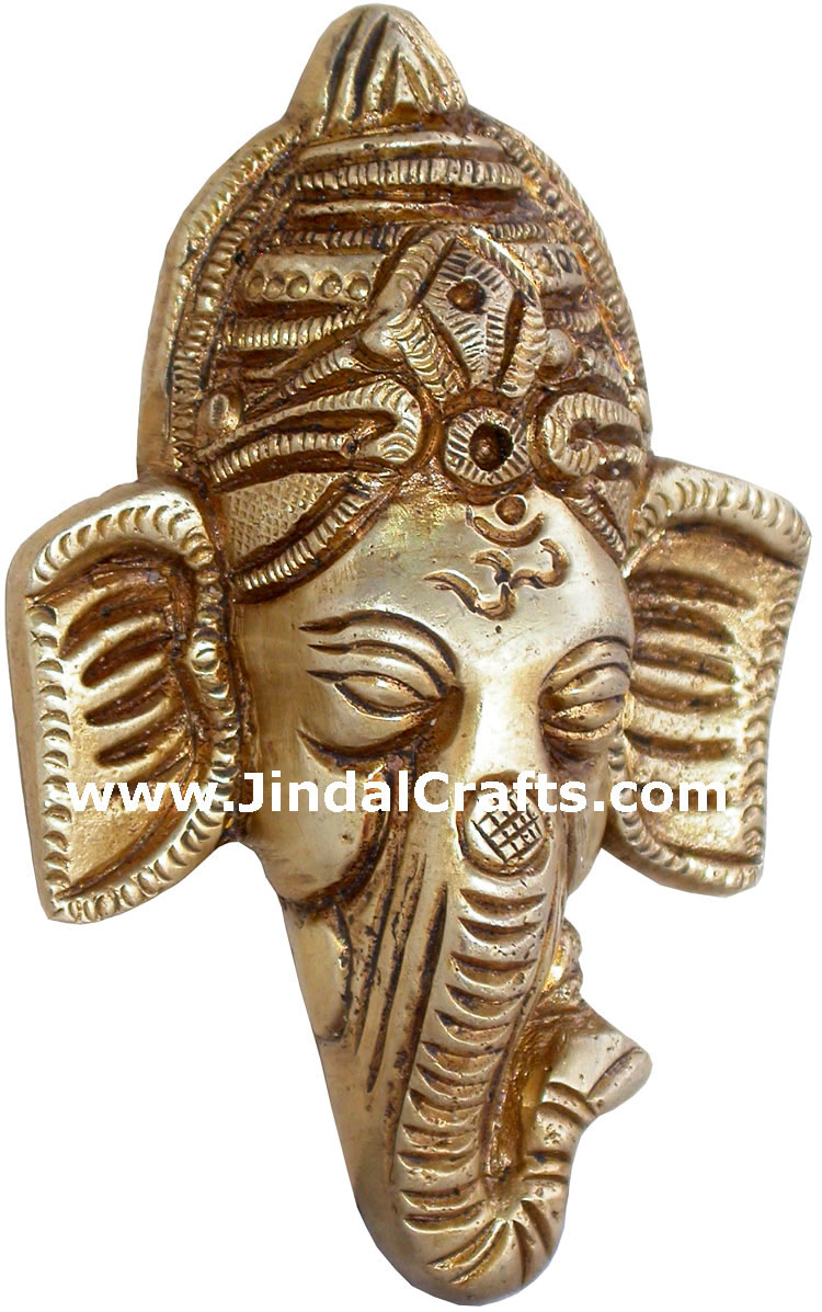 Ganesha Hanging Brass Craft Indian God Hindu Religious
