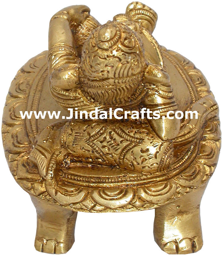 Resting Ganesha Figurine Indian God Gifts Metal Crafts Home Decor Religious Arts