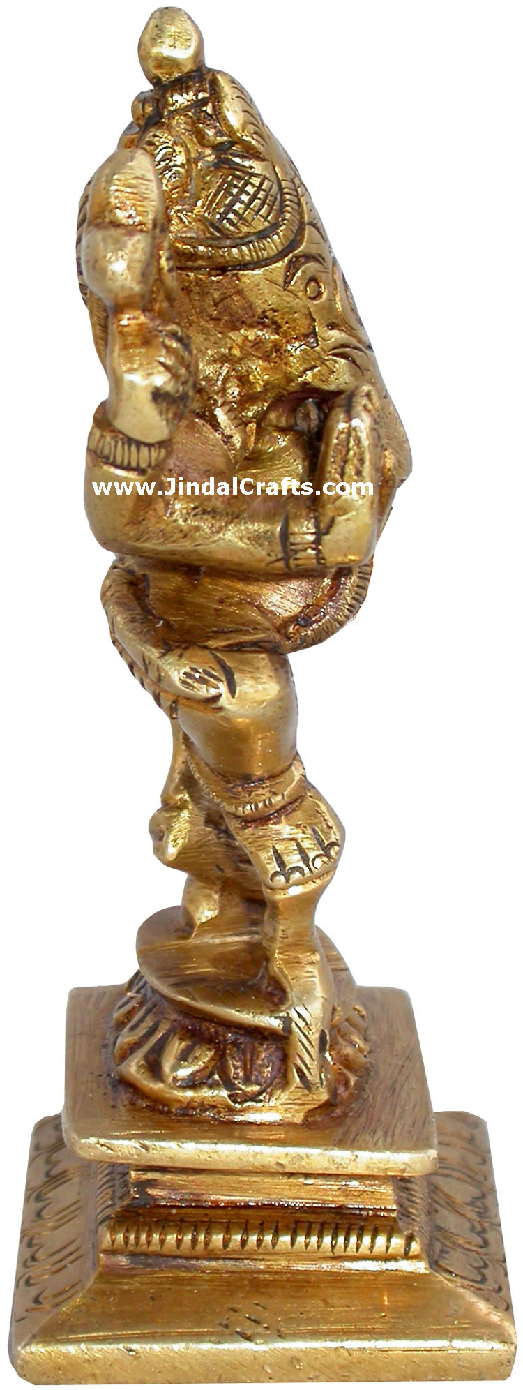 Dancing Ganesha Brass Sculpture Indian Gods Religious