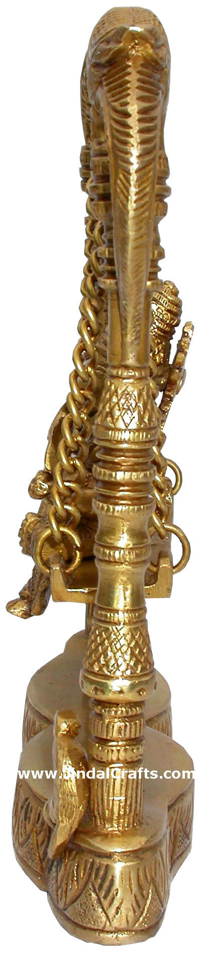 Ganesha on Peacock Swing Brass Hindu God Sculpture Art Hindu God Goddess Statue