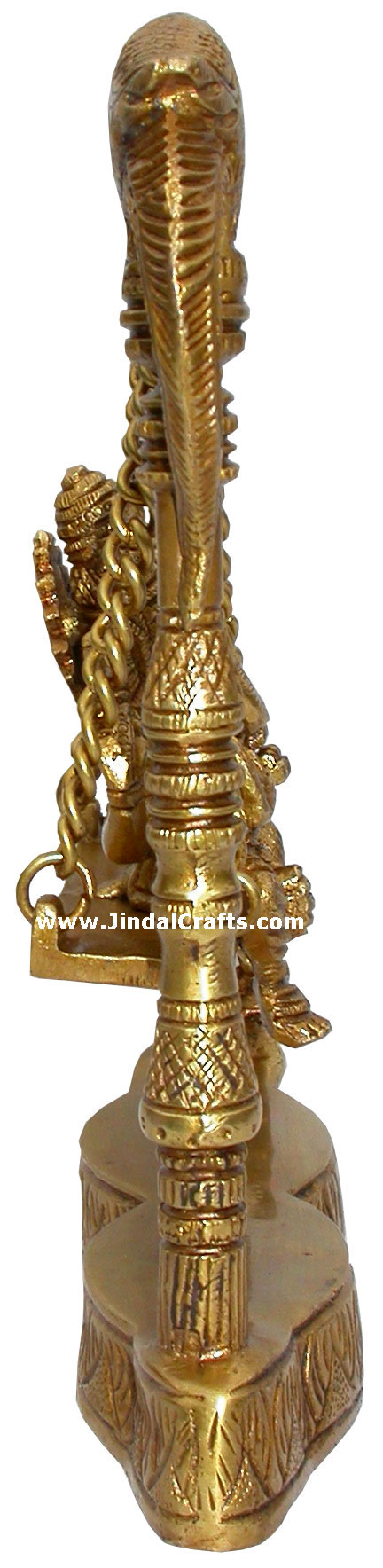 Ganesha on Peacock Swing Brass Hindu God Sculpture Art Hindu God Goddess Statue