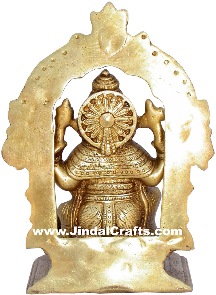 Handmade Brass Statue of God Ganesha India Brassware Handicraft Art Craft