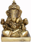 Ganesha - Hand Carved Indian Art Craft Handicraft Home Decor Brass Figurine