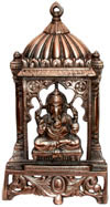 Ganesha - Hand Carved Indian Art Craft Handicraft Home Decor Aluminium Figurine