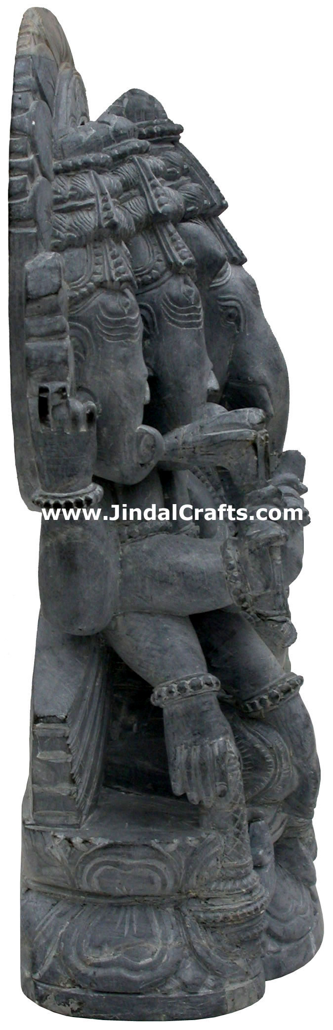 Five Faced Panchmukhi Ganesha Hand Carved Indian God Sculpture Statue Idol Craft